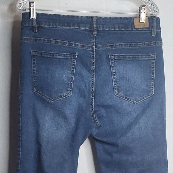 R1893 Sears Roebuck Co Medium Wash Cotton Poly Viscose Span Stretch Jean Size 12 - Picture 10 of 16